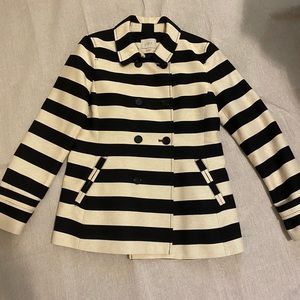 Loft cream and striped blazer